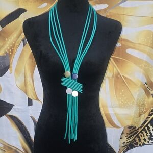 Elegant Green Multi-Strand Necklace